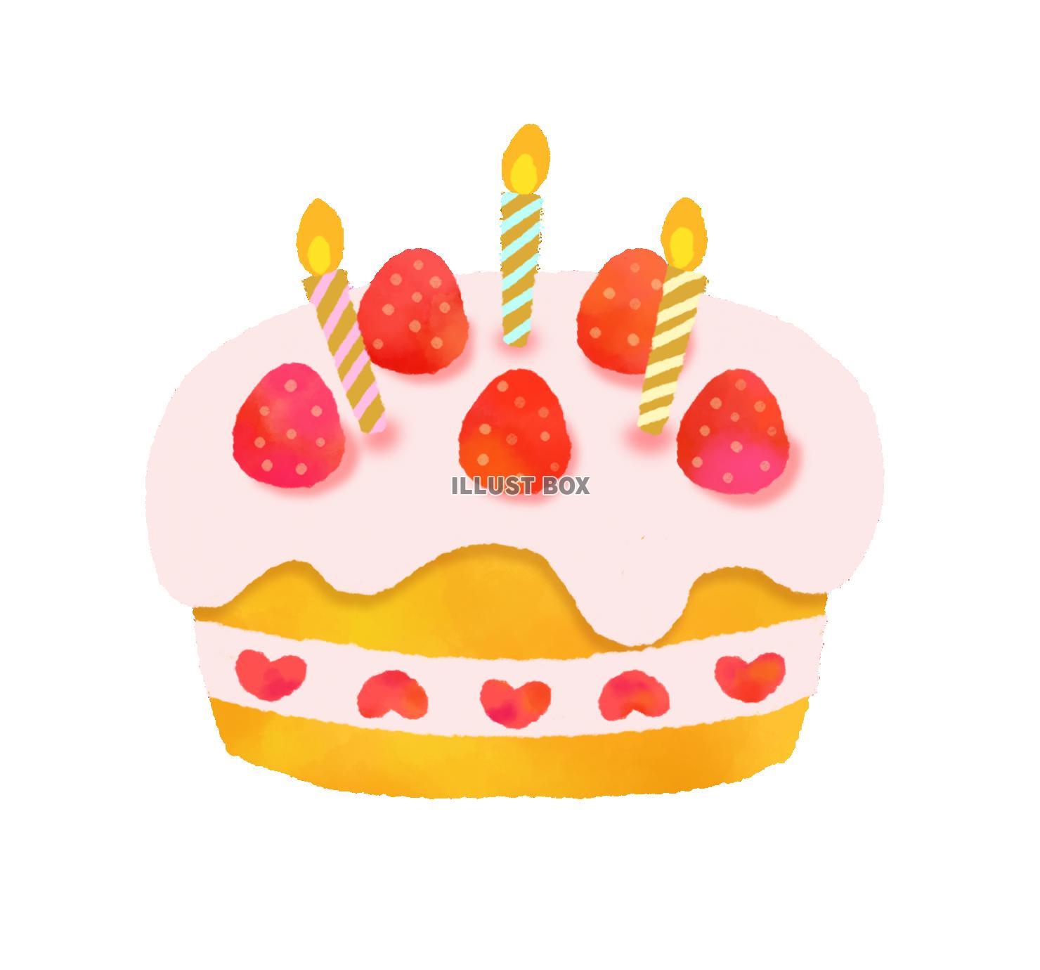 無料イラスト 手書きの誕生日ケーキ クリスマスケーキ