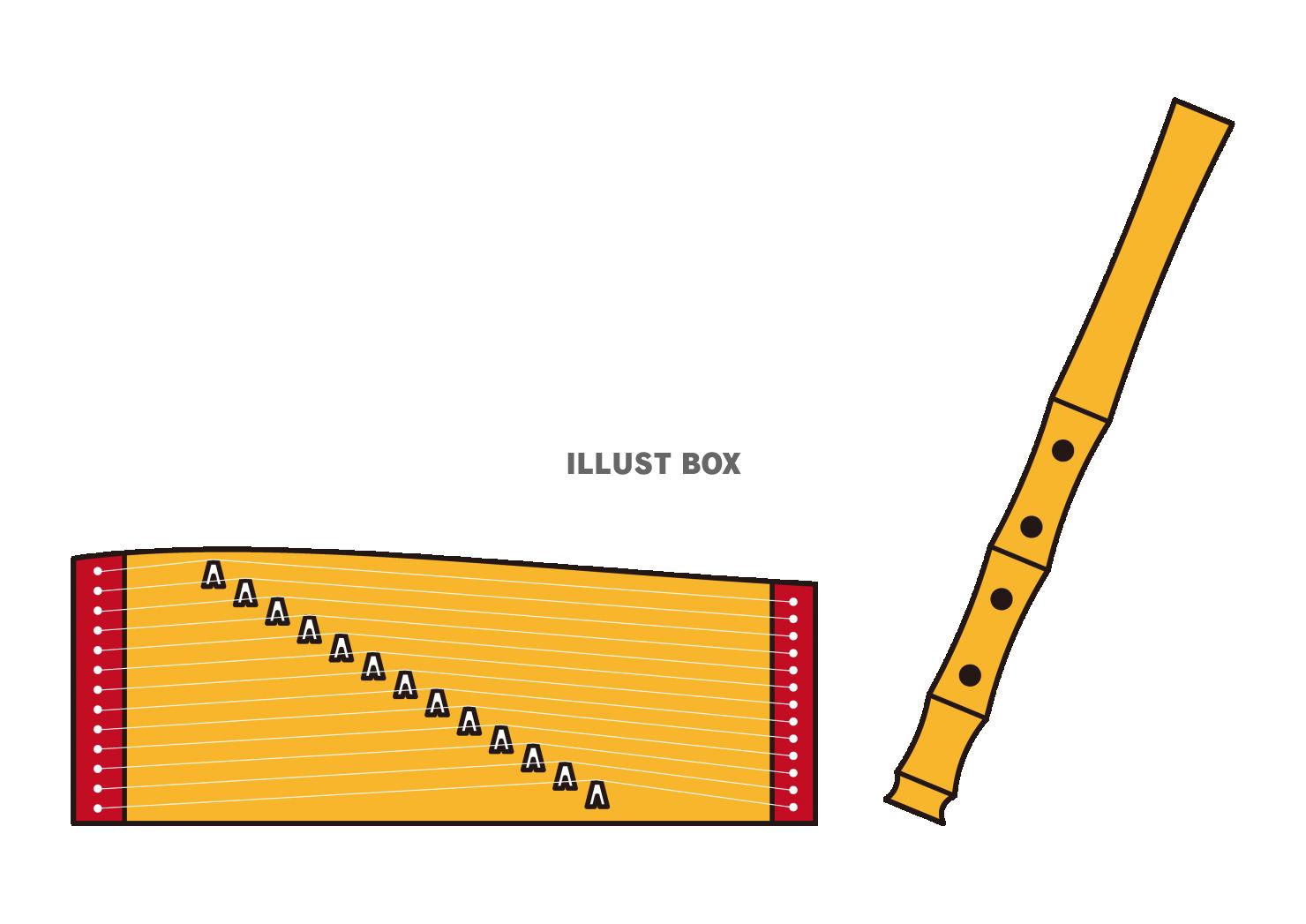 1_イラスト_琴と尺八