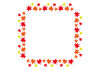 5_枠_・正方形のカラフル紅葉フレーム