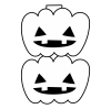 ワンポイントの2段ハロウィンカボチャ