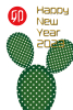  2023年　年賀状　バニーカクタス　うさぎのサボテン 