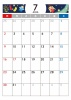 7月カレンダー　2023年　令和5年　A4縦