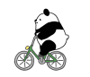 パンダシリーズ　自転車に乗るパンダ
