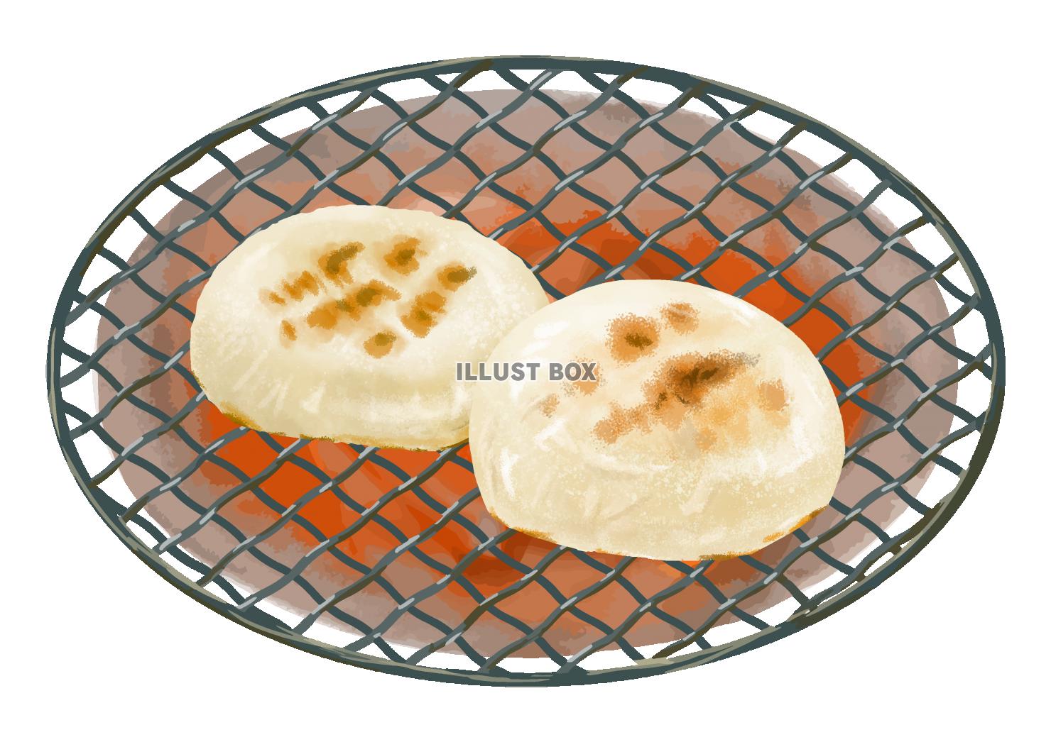 焼き餅丸餅(zipファイル: pdf,jpg,透過png)