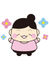15_人物_女性・肥満・ほんわか・花