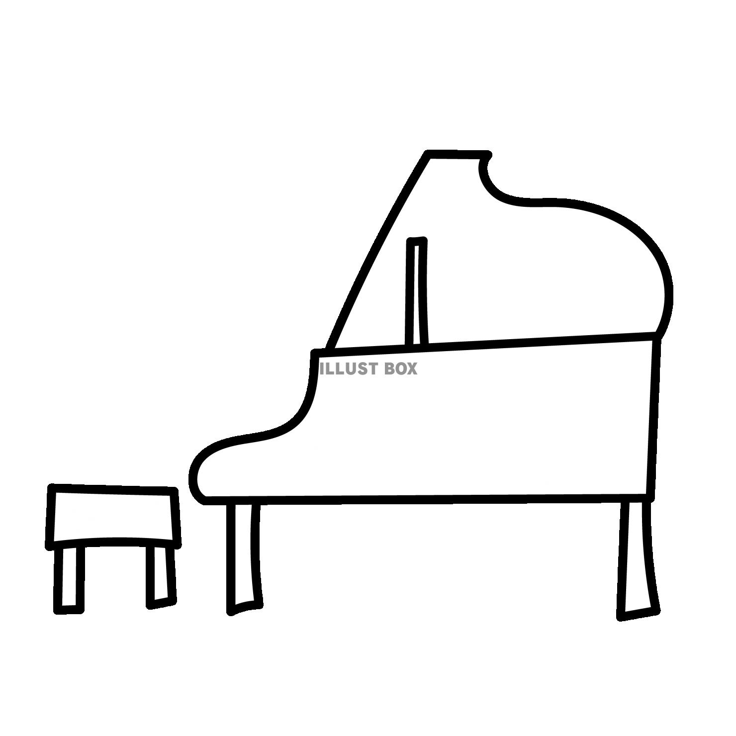 単体のグランドピアノ