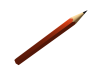 リアルな赤い鉛筆の3DCG【透過PNG】