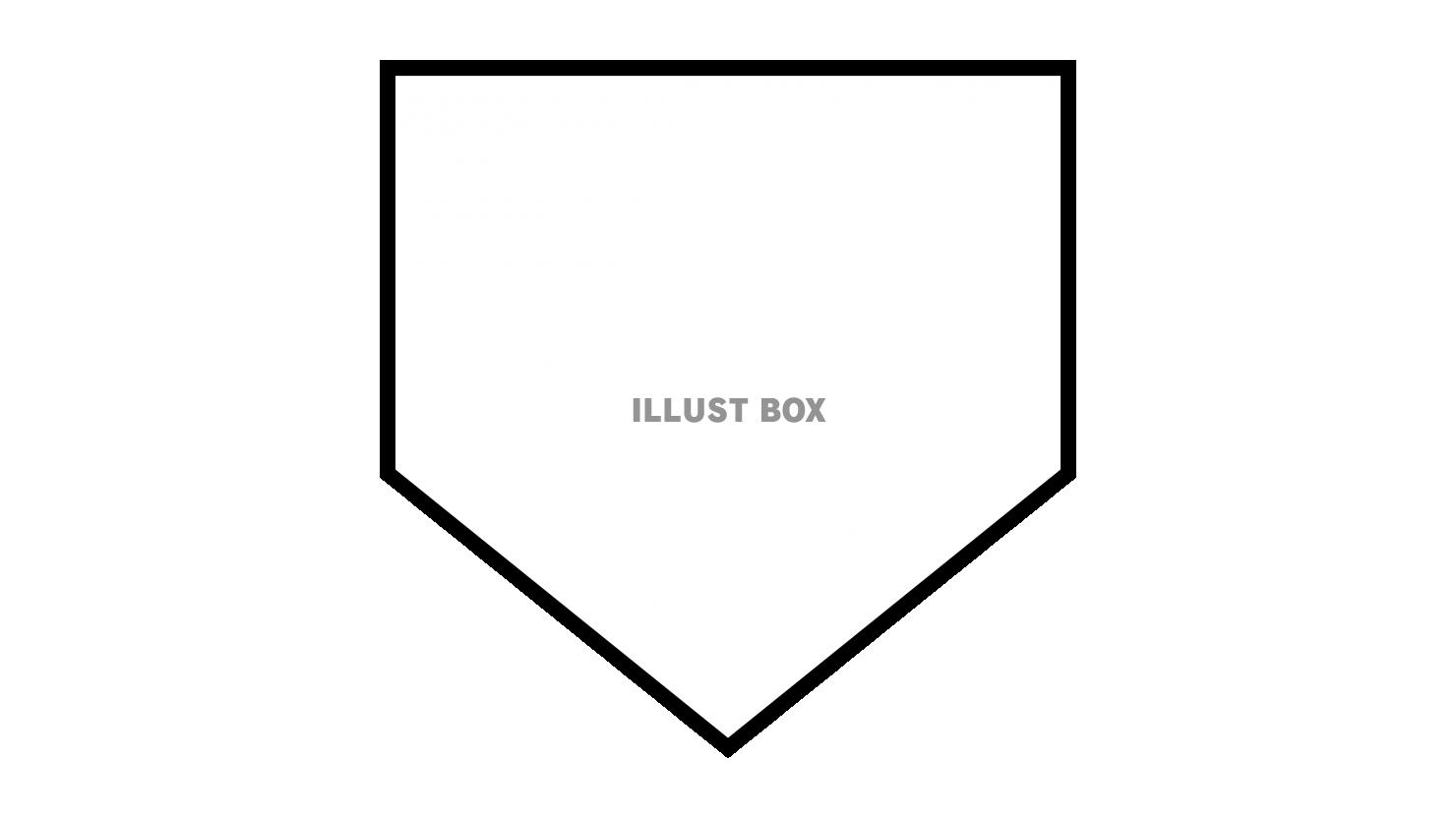  五角形の白い野球のホームベース