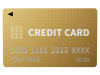 リアルなクレジットカードの素材・ゴールド【透過PNG】