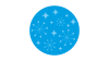 雪の結晶とキラキラの丸いワンポイント・挿し絵