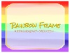レインボー(虹)カラフル背景のフレーム