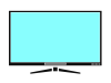 液晶テレビのカラーシルエットアイコン