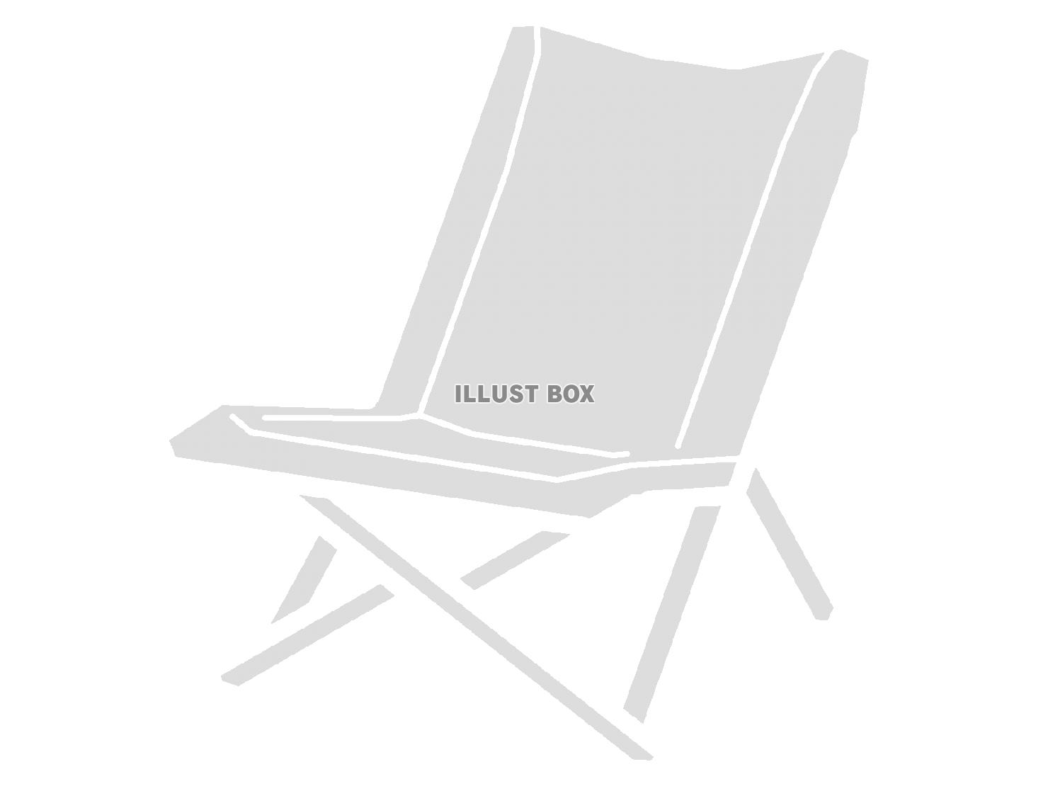 灰色のアウトドア用の椅子のシルエットアイコン