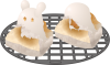 うさぎ焼き餅（透過PNG）