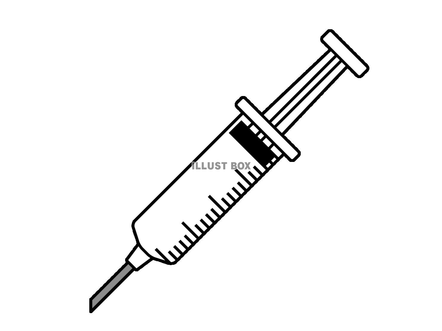 シンプルな注射器のアイコン【透過PNG】