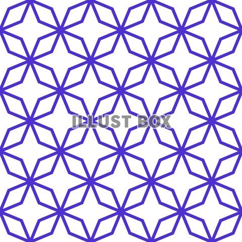 シームレスな角七宝文様1 白青【EPS】