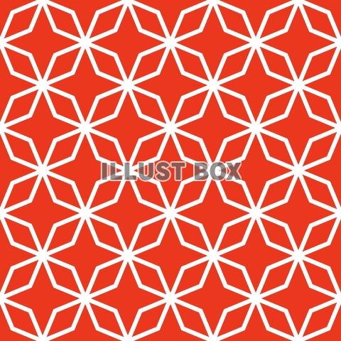 シームレスな角七宝文様1 赤白【EPS】