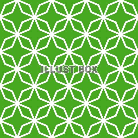シームレスな角七宝文様1 緑白【EPS】