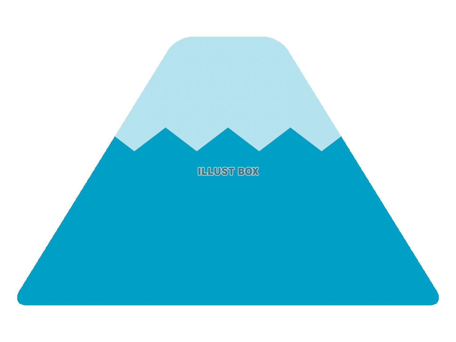 シンプルな富士山のアイコン素材【透過PNG】
