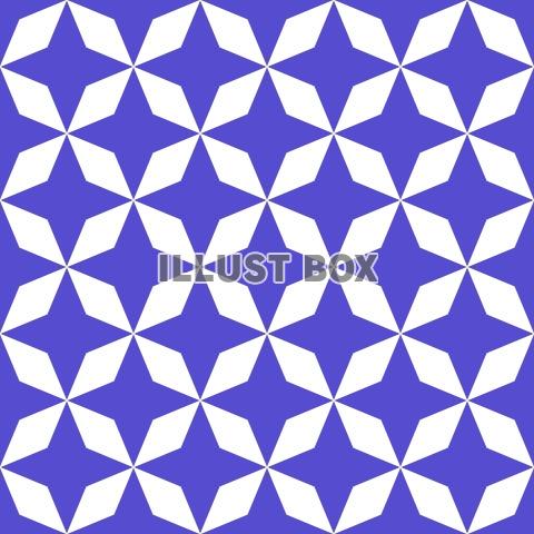 シームレスな角七宝文様2 青白【EPS】