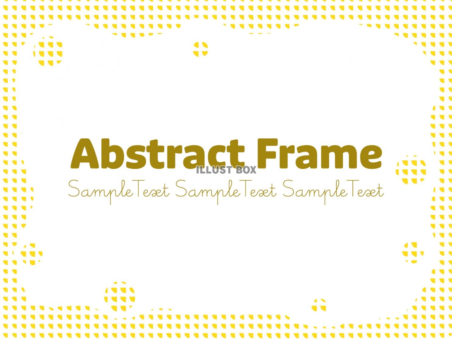 幾何学デザインカラーフレーム_黄色