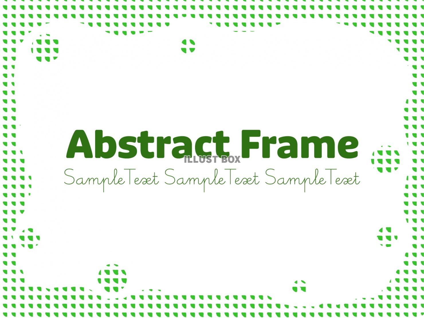 幾何学デザインカラーフレーム_緑色