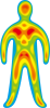 人間の体温　サーモグラフィーのイメージ