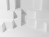 白い抽象的で不思議な背景・壁紙【3DCG】