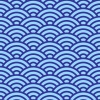 シームレスな青海波文様 青【EPS】