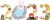 2023年の文字をお正月らしくした卯年のイラスト