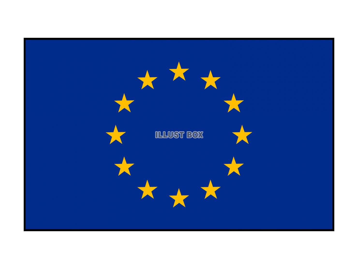 シンプルな欧州旗のアイコン【透過PNG】
