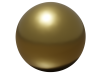 リアルな金色の球体の3DCG【透過PNG】