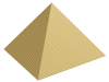 立体的なピラミッドの3DCG【透過PNG】