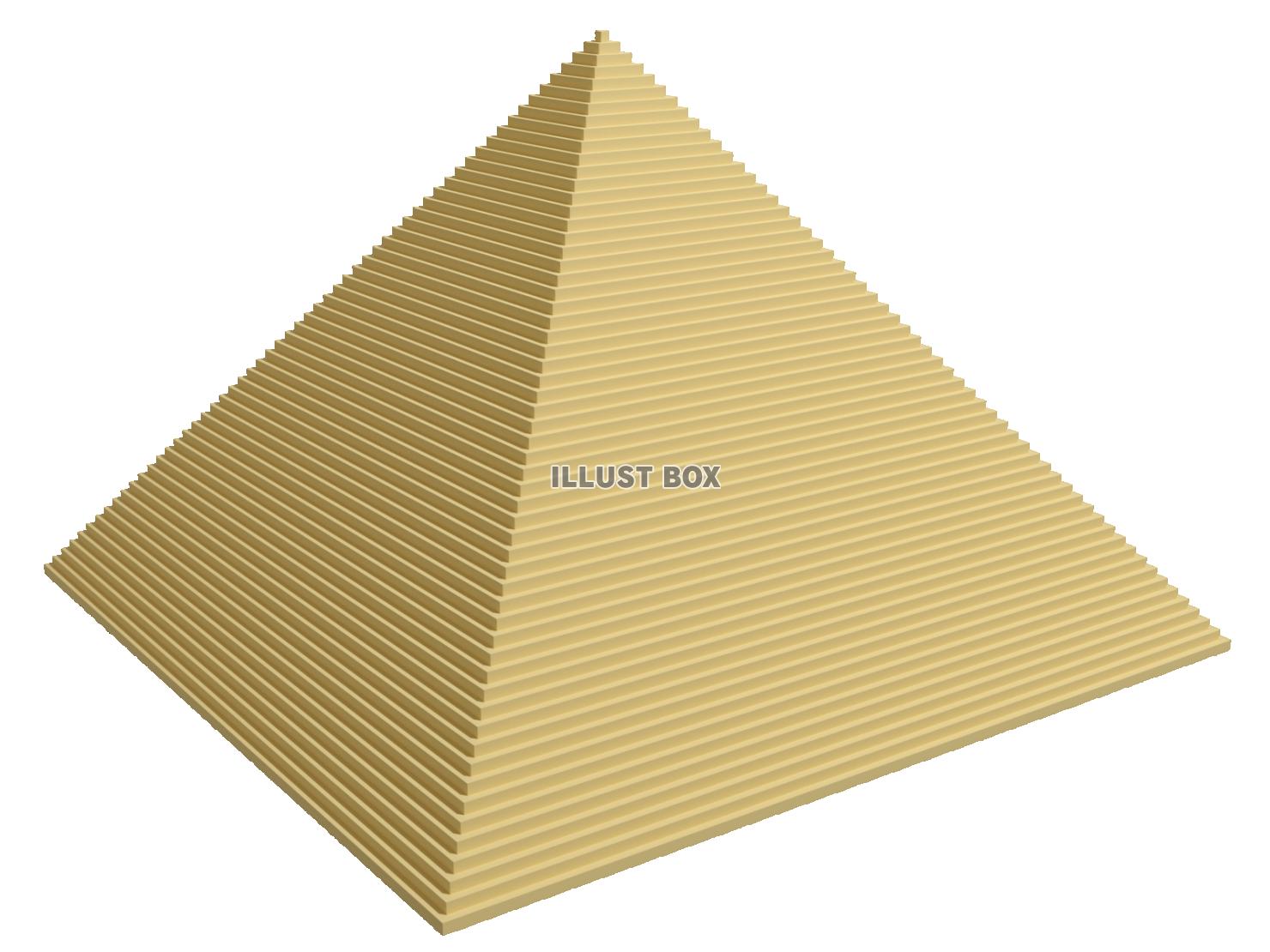 立体的なピラミッドの3DCG【透過PNG】
