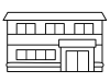 福祉施設　建物　モノクロ