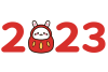 干支のウサギと2023