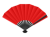 シンプルな赤色の扇子のアイコン【透過PNG】