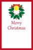 クリスマスカード06　縦　クリスマスリース