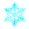 シンプルな雪の結晶のイラスト１