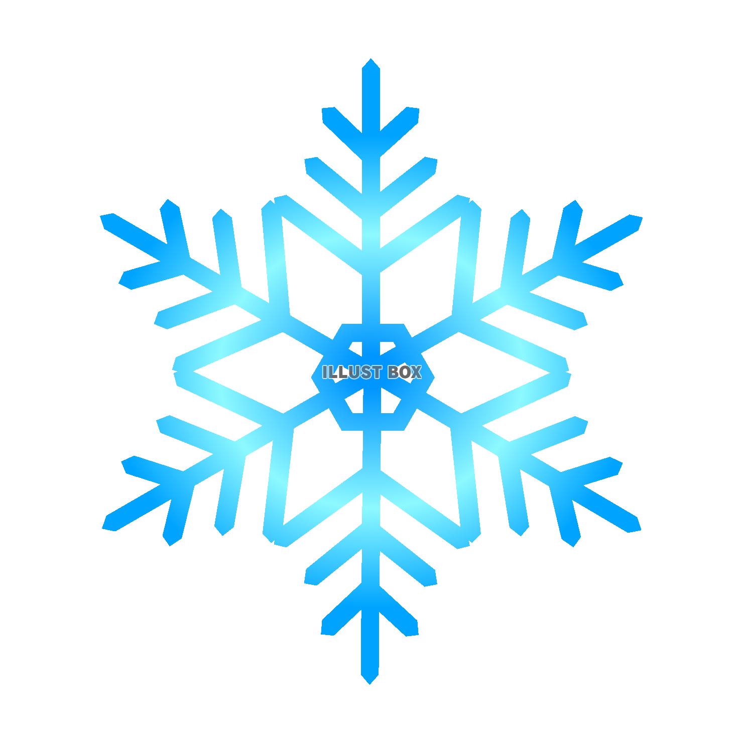 シンプルな雪の結晶のイラスト３