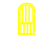 黄色の扉のシルエットアイコン