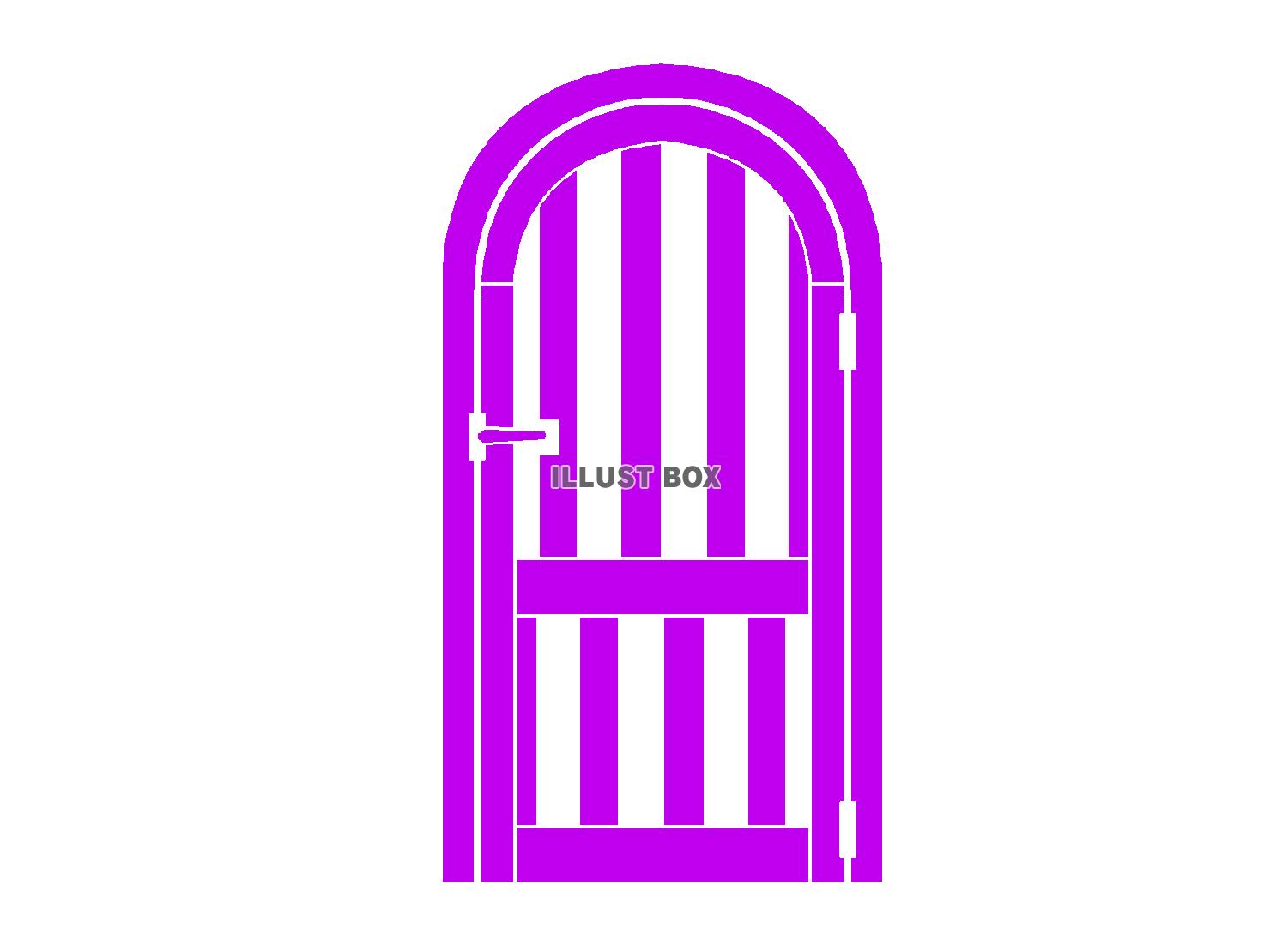 紫色の扉のシルエットアイコン