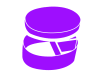 紫色の弁当箱のシルエットアイコン
