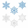 ３種類の氷の結晶　色付と線画のセット