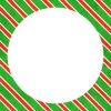 クリスマスカラー・円形の囲み枠