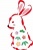 卯年年賀状に使える和風の柄をあしらったうさぎのイラスト