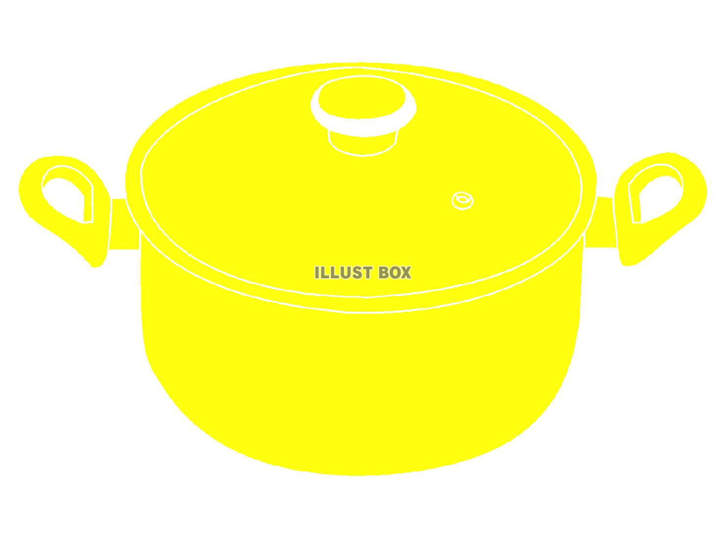 黄色の鍋のシルエットアイコン