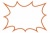 ギザギザパンク爆弾吹き出し/オレンジ・線