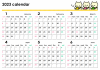 オカリナカレンダー半年分　2023年1月から6月分