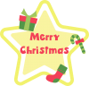 クリスマスのロゴ05　星型